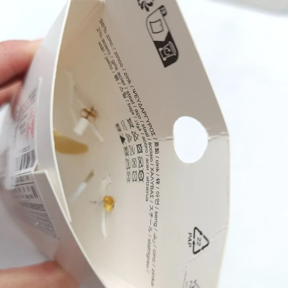 Zara Gold-Tone Abstract Earrings With Stud Backing For Women 4736 - Picture 4 of 5